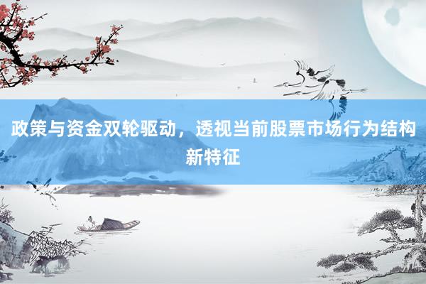 政策与资金双轮驱动,透视当前股票市场行为结构新特征