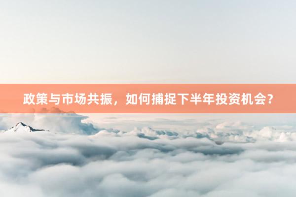 政策与市场共振,如何捕捉下半年投资机会?