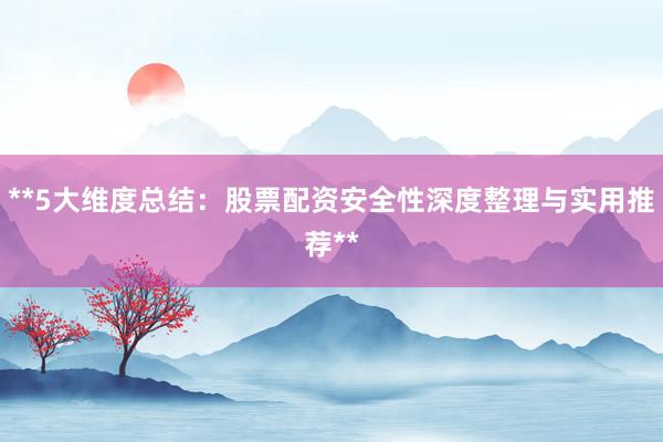 **5大维度总结：股票配资安全性深度整理与实用推荐**